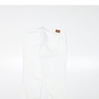 HEACH Womens Slim White Denim Slim Jeans W29 L24 Distressed Zip