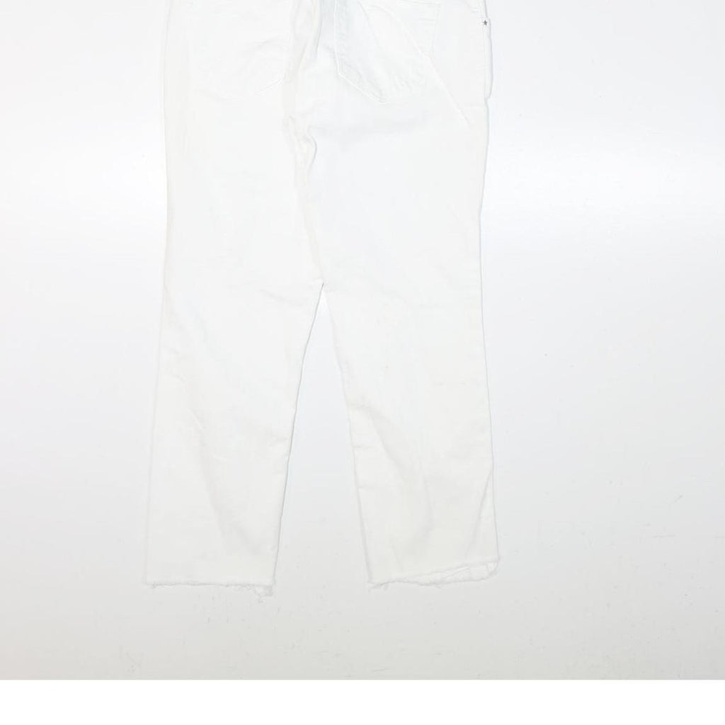 HEACH Womens Slim White Denim Slim Jeans W29 L24 Distressed Zip