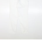 HEACH Womens Slim White Denim Slim Jeans W29 L24 Distressed Zip