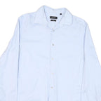 CALVIN KLEIN Mens Blue Shirt M Cotton Blend Classic Formal Long Sleeve Button