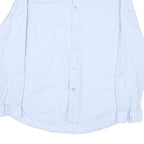 CALVIN KLEIN Mens Blue Shirt M Cotton Blend Classic Formal Long Sleeve Button