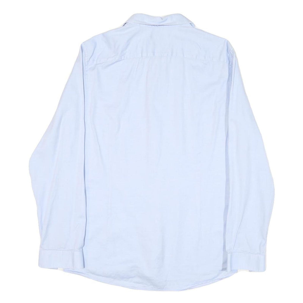 CALVIN KLEIN Mens Blue Shirt M Cotton Blend Classic Formal Long Sleeve Button