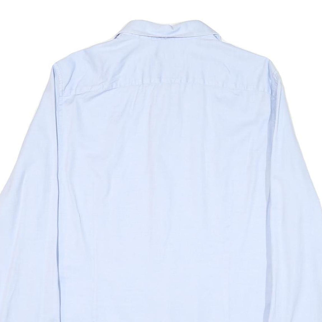 CALVIN KLEIN Mens Blue Shirt M Cotton Blend Classic Formal Long Sleeve Button