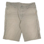 CARHARTT Mens Shorts Beige Casual Cotton Blend L W36 Workwear Style Relaxed Fit