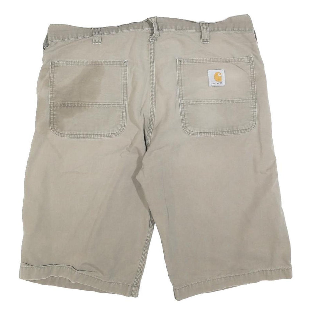 CARHARTT Mens Shorts Beige Casual Cotton Blend L W36 Workwear Style Relaxed Fit