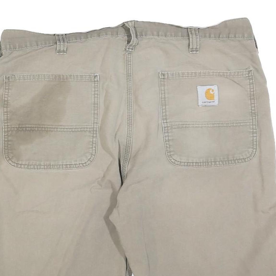 CARHARTT Mens Shorts Beige Casual Cotton Blend L W36 Workwear Style Relaxed Fit