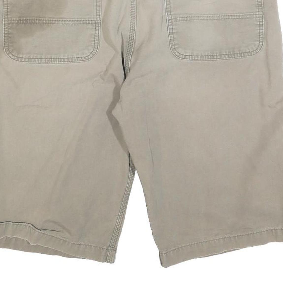 CARHARTT Mens Shorts Beige Casual Cotton Blend L W36 Workwear Style Relaxed Fit