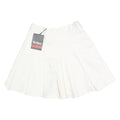KICKERS Womens White Cotton Pleated Mini Skirt XS Lightweight Casual Summer