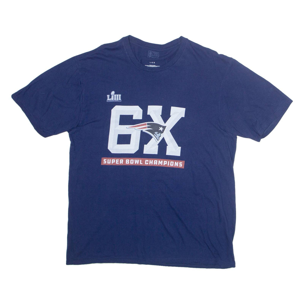 NFL New England Patriots Mens T-Shirt Blue USA L