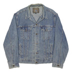 LEVI'S Mens Blue Denim Button Jacket L Cotton Classic Vintage Workwear Jacket