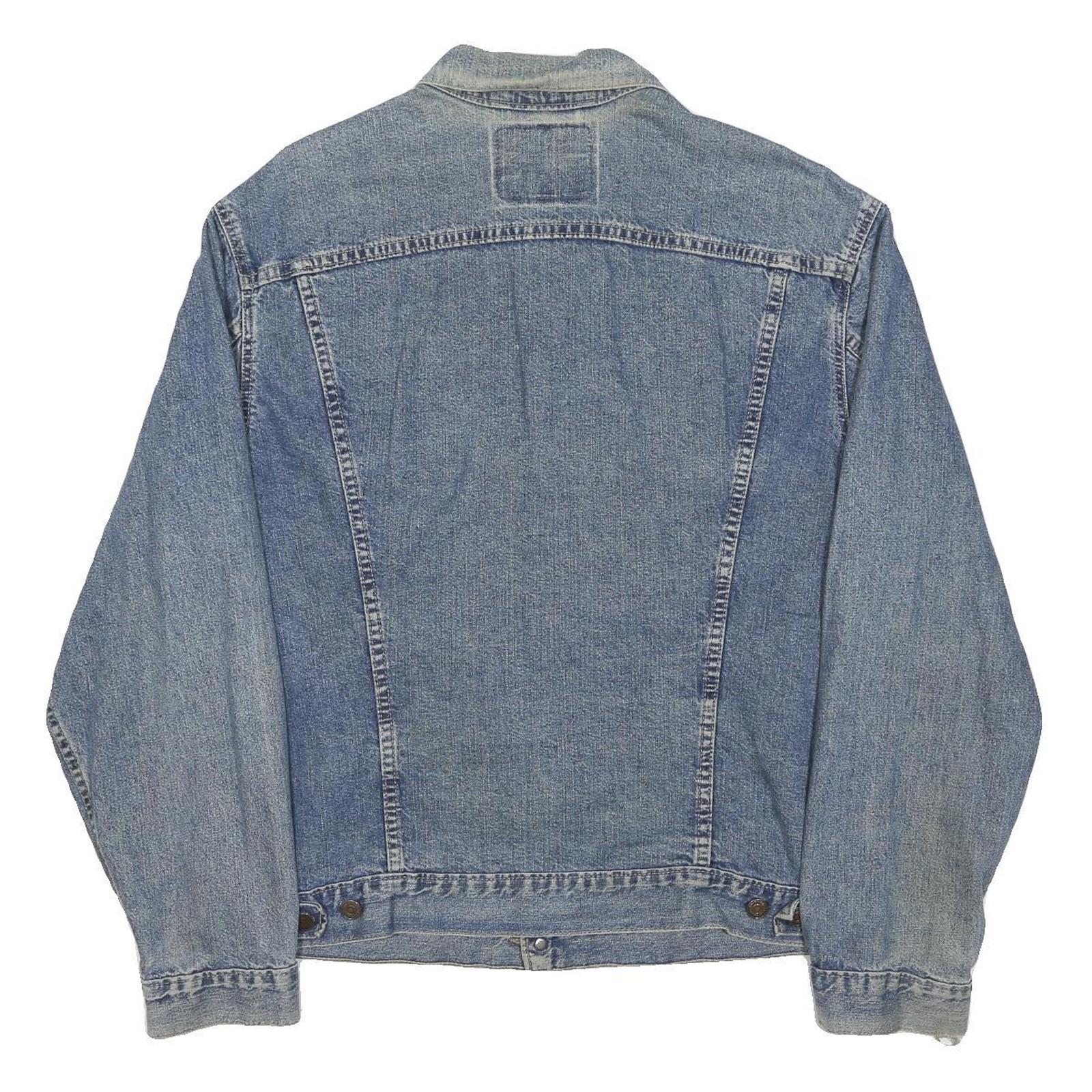 LEVI'S Mens Blue Denim Button Jacket L Cotton Classic Vintage Workwear Jacket