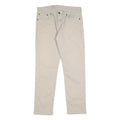 LEVI'S Mens Cotton Blend Beige Slim Straight Trousers W32 L30 Casual Zip Closure