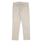 LEVI'S Mens Cotton Blend Beige Slim Straight Trousers W32 L30 Casual Zip Closure