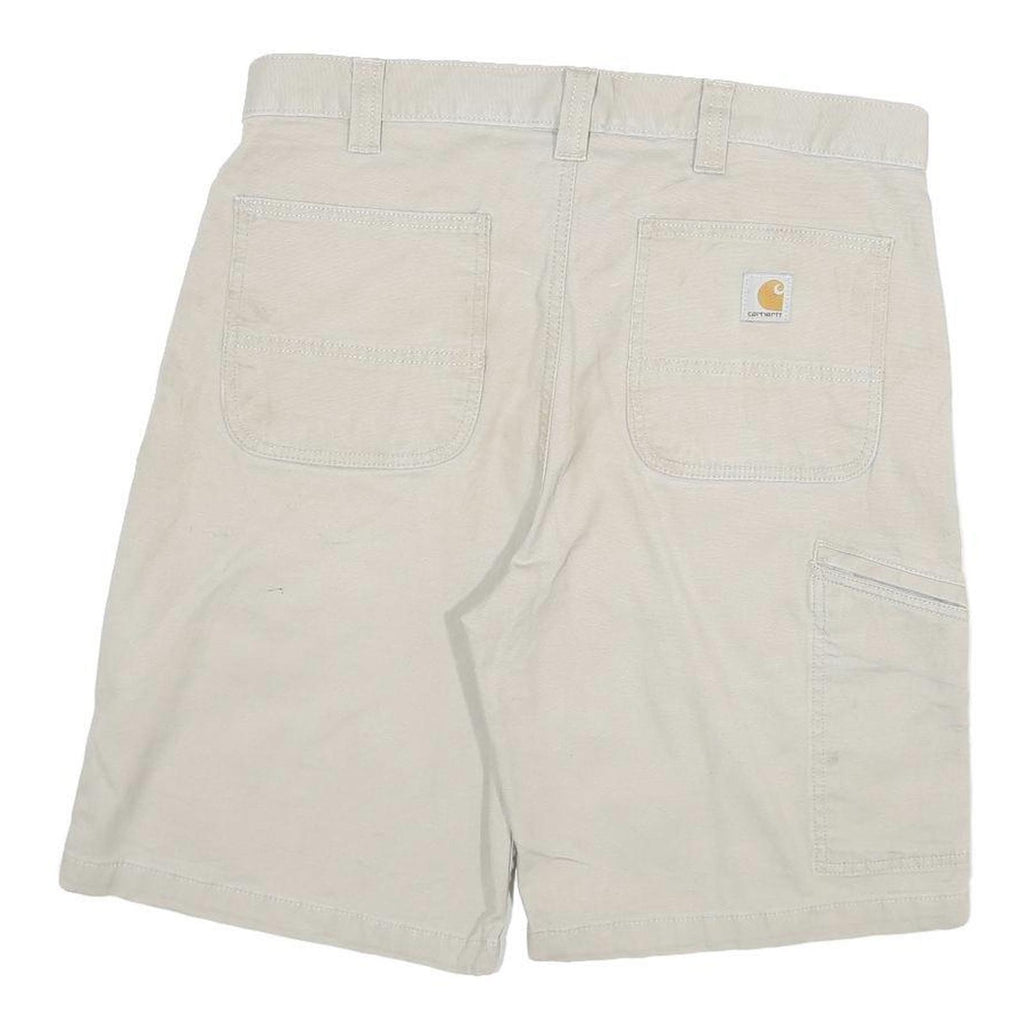 CARHARTT Mens Shorts Beige Relaxed Fit XL W34 Cotton Blend Workwear
