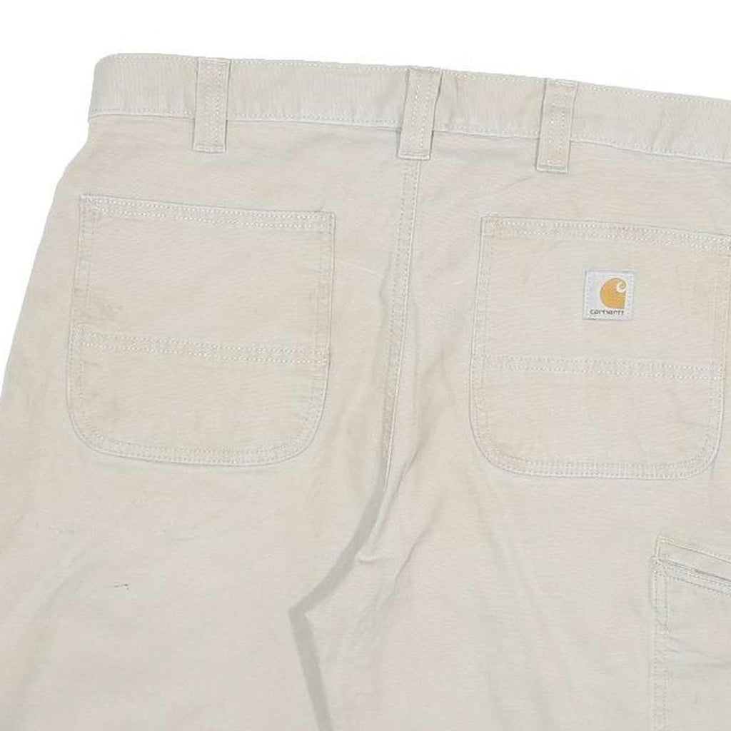 CARHARTT Mens Shorts Beige Relaxed Fit XL W34 Cotton Blend Workwear