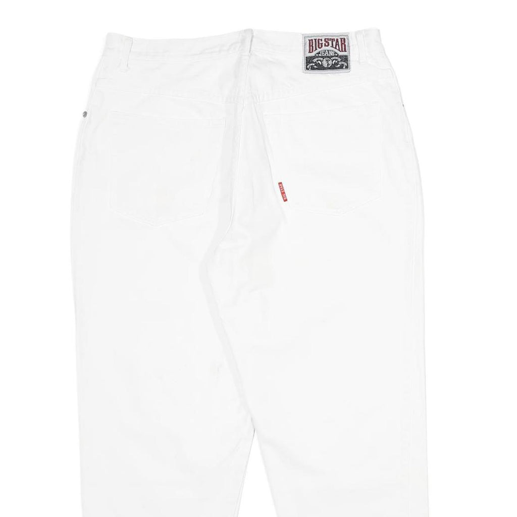 BIG STAR Womens White Classic Jeans Denim W34 L28 Zip Cotton Casual