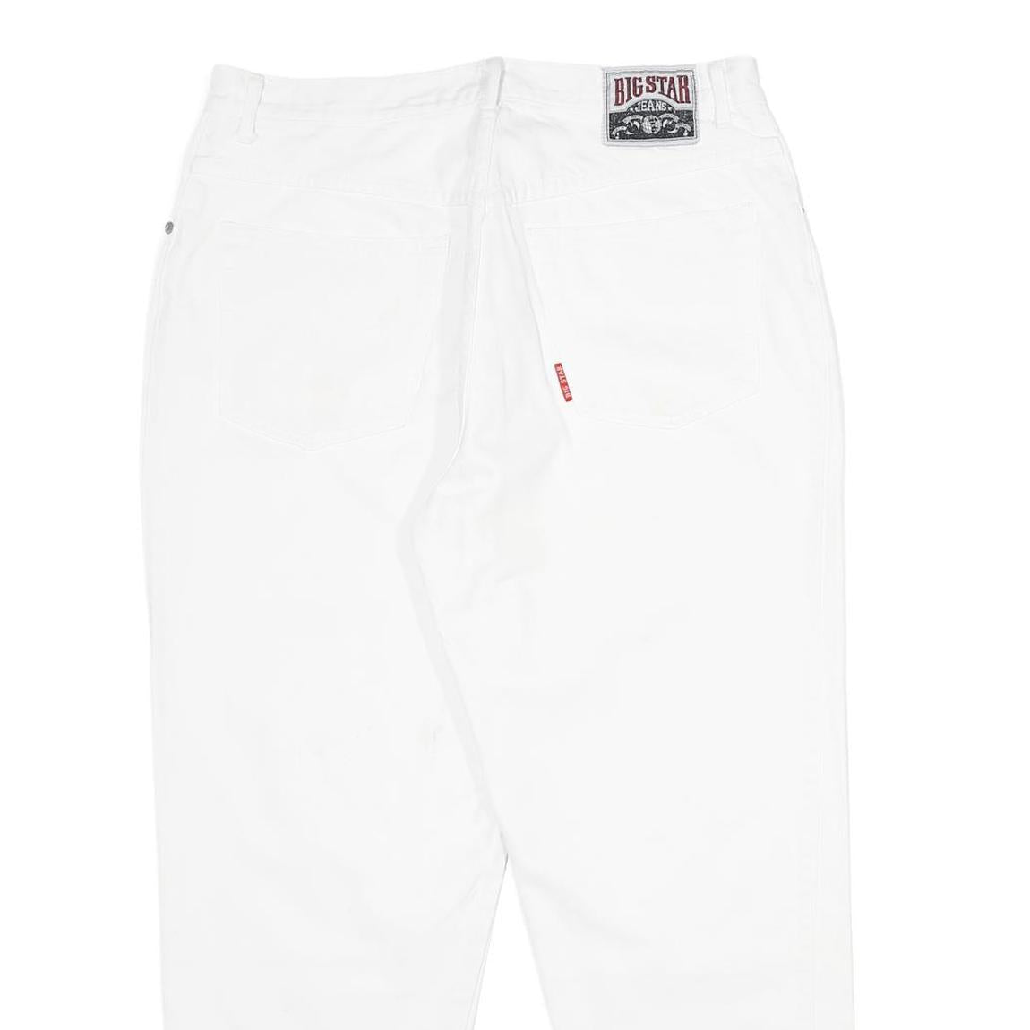 BIG STAR Womens White Classic Jeans Denim W34 L28 Zip Cotton Casual