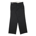 DICKIES Mens Cotton Blend Black Regular Straight Trousers W30 L28 Workwear Zip
