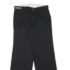 DICKIES Mens Cotton Blend Black Regular Straight Trousers W30 L28 Workwear Zip