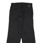 DICKIES Mens Cotton Blend Black Regular Straight Trousers W30 L28 Workwear Zip