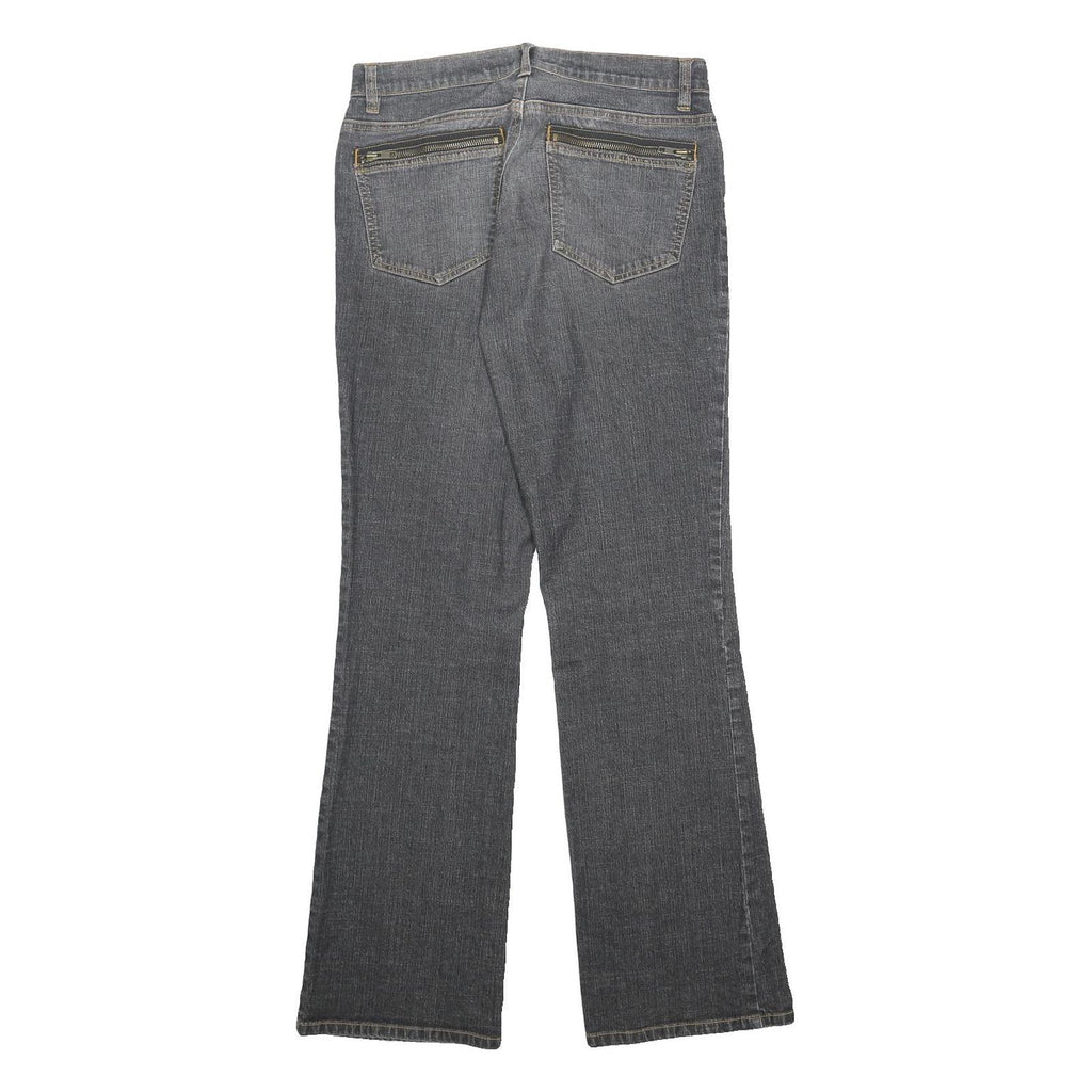 DKNY Womens Regular Fit Grey Denim Jeans W29 L31 Zip Pockets