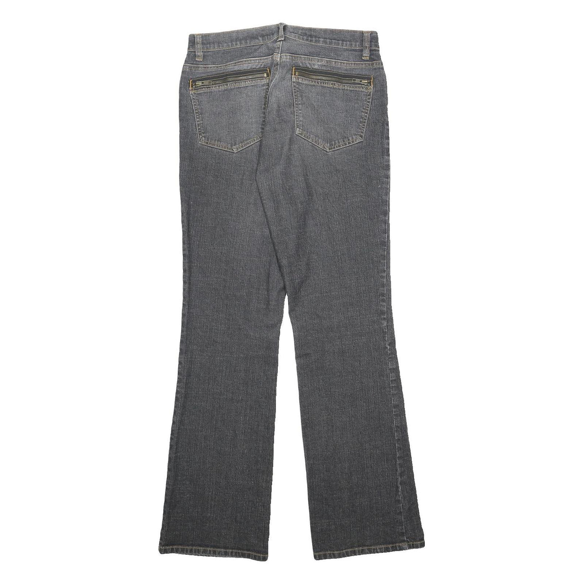 DKNY Womens Regular Fit Grey Denim Jeans W29 L31 Zip Pockets