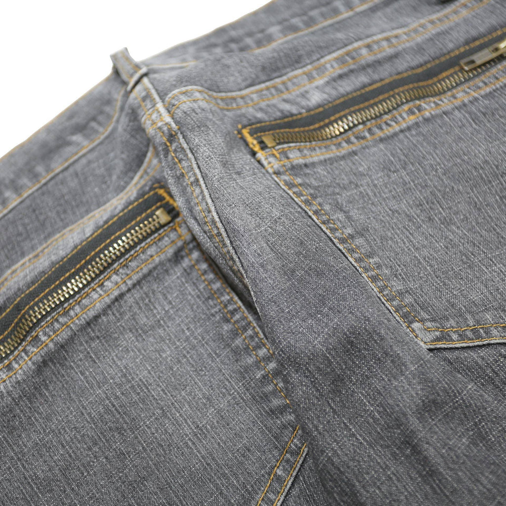 DKNY Womens Regular Fit Grey Denim Jeans W29 L31 Zip Pockets
