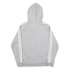 ADIDAS Womens Grey Hoodie L Cotton Blend Casual Sportswear Sweatshirt