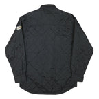 LEE Mens Black Quilted Jacket S Polyester Blend Button Closure Casual Outerwear