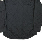 LEE Mens Black Quilted Jacket S Polyester Blend Button Closure Casual Outerwear