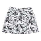 ASOS Womens Black & White A-Line Short Polyester Print Skirt UK 12 Style