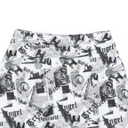 ASOS Womens Black & White A-Line Short Polyester Print Skirt UK 12 Style