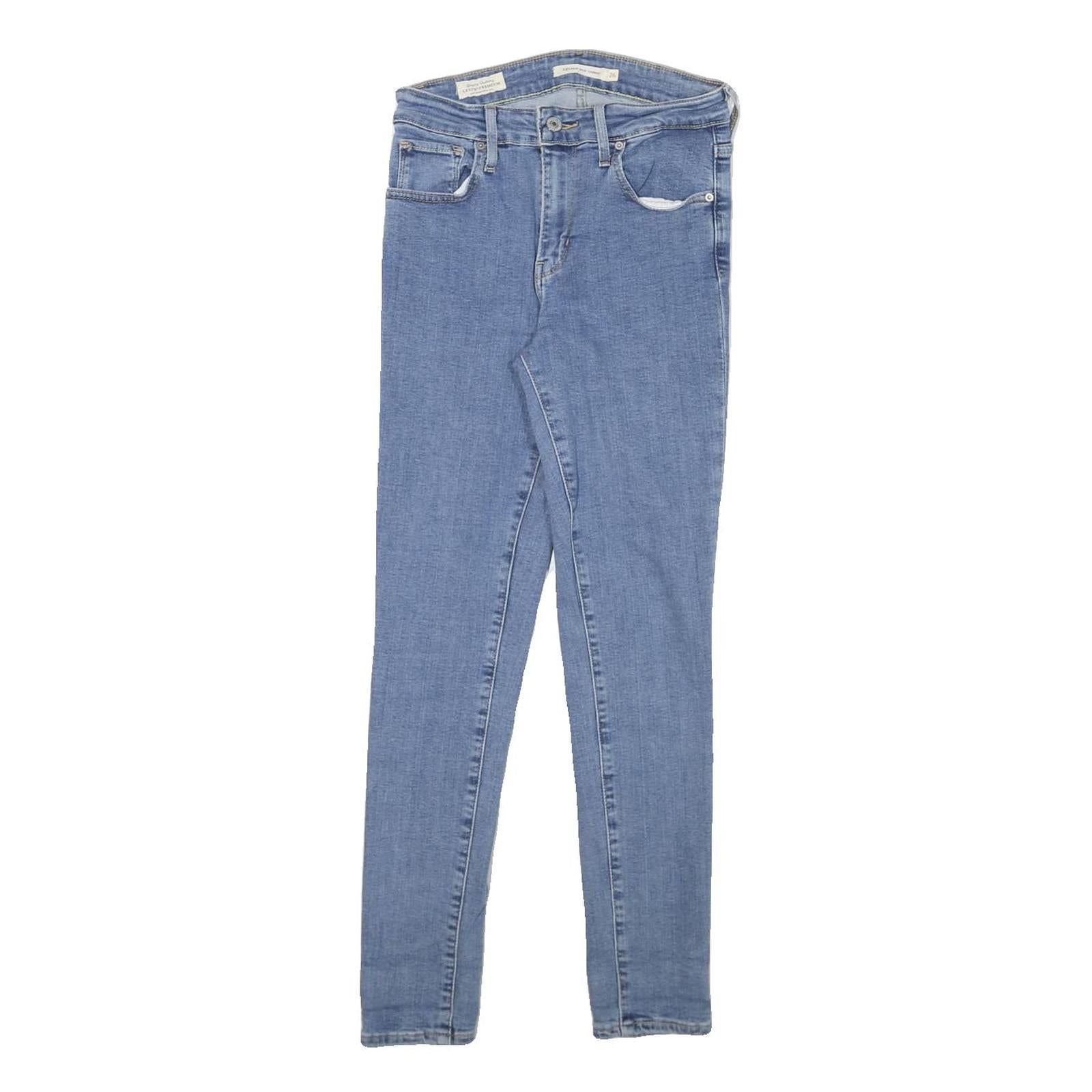 LEVI'S 721 Womens Slim Blue Denim Light W24 L26 Skinny Jeans Zip Closure