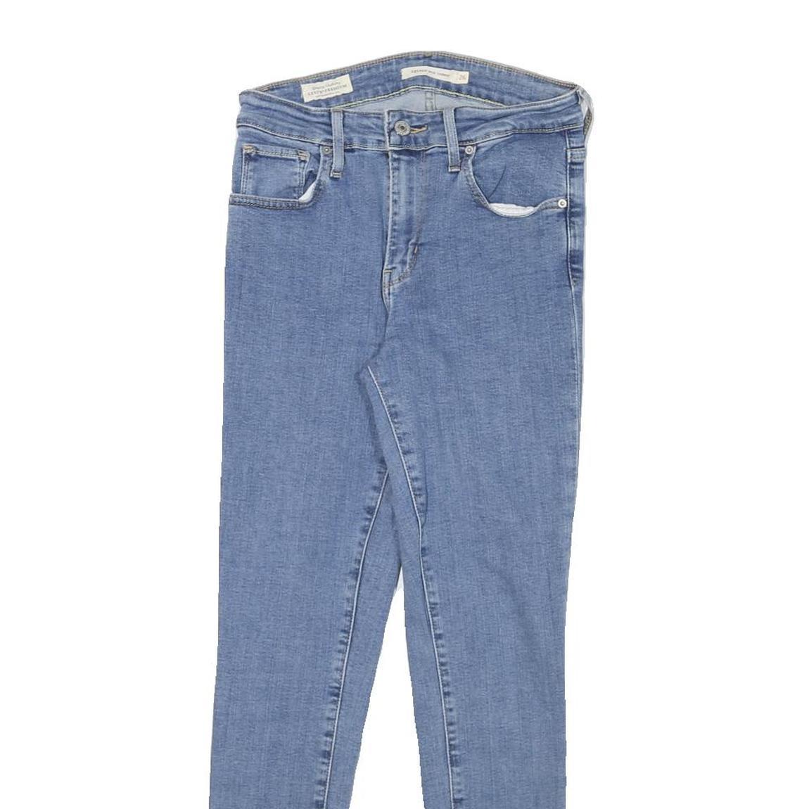 LEVI'S 721 Womens Slim Blue Denim Light W24 L26 Skinny Jeans Zip Closure