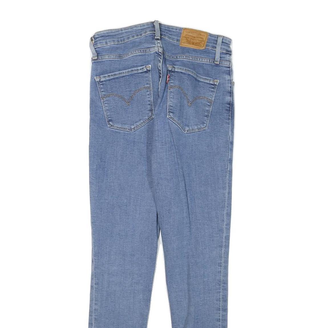 LEVI'S 721 Womens Slim Blue Denim Light W24 L26 Skinny Jeans Zip Closure