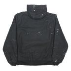 CARHARTT Mens Black Hoodie Jacket M Cotton Zip Workwear Paint Splatter