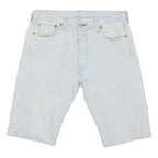 LEVI'S Mens Denim White Cotton Blend Casual Shorts M W34 Classic Fit