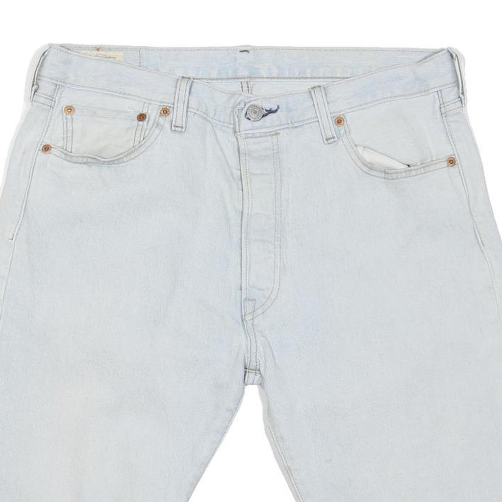 LEVI'S Mens Denim White Cotton Blend Casual Shorts M W34 Classic Fit