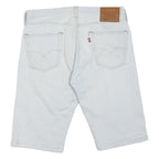 LEVI'S Mens Denim White Cotton Blend Casual Shorts M W34 Classic Fit