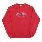 JERZEES Womens Red Florida Hollywood Beach Crew Neck XL Casual Cotton Sweatshirt