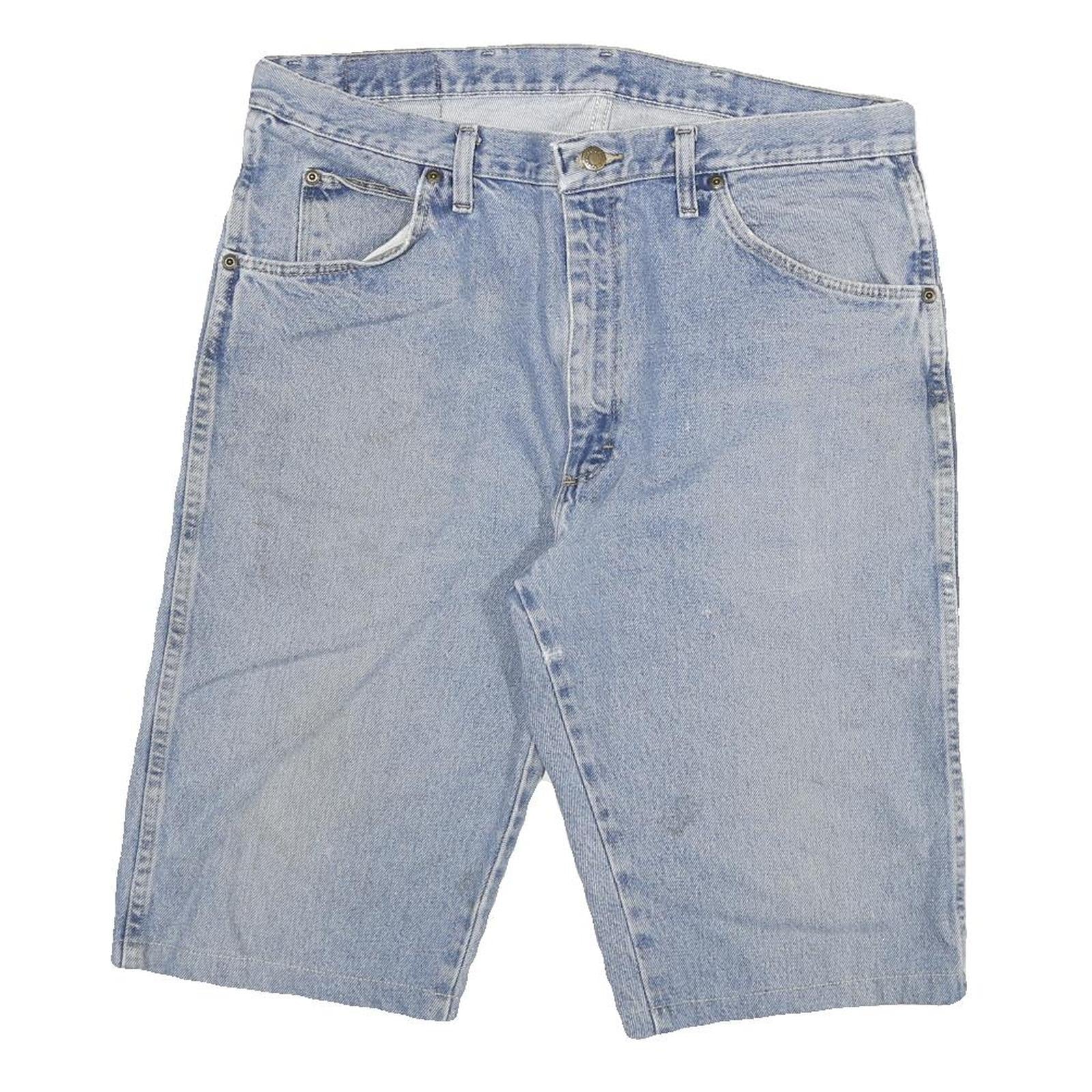 WRANGLER Mens Denim Light Blue Casual Shorts XL W34 Cotton Blend Classic Fit