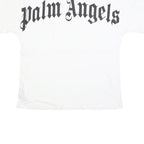 PALM ANGELS Mens White Black Graphic T-Shirt M Short Sleeve Crew Neck Logo Print