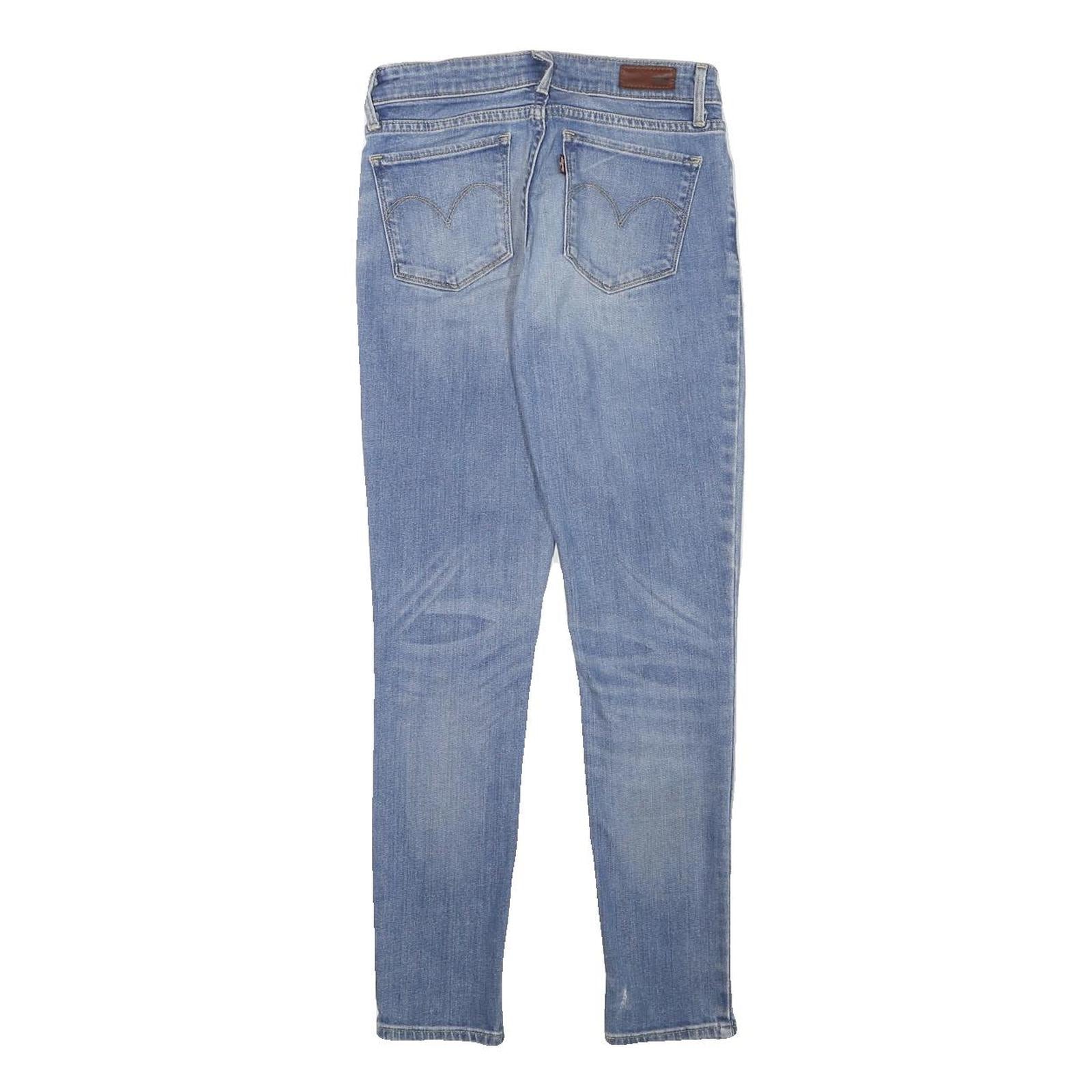 LEVI'S Womens Blue Slim Skinny Denim Light W24 L27 Cotton Blend Zip Jeans