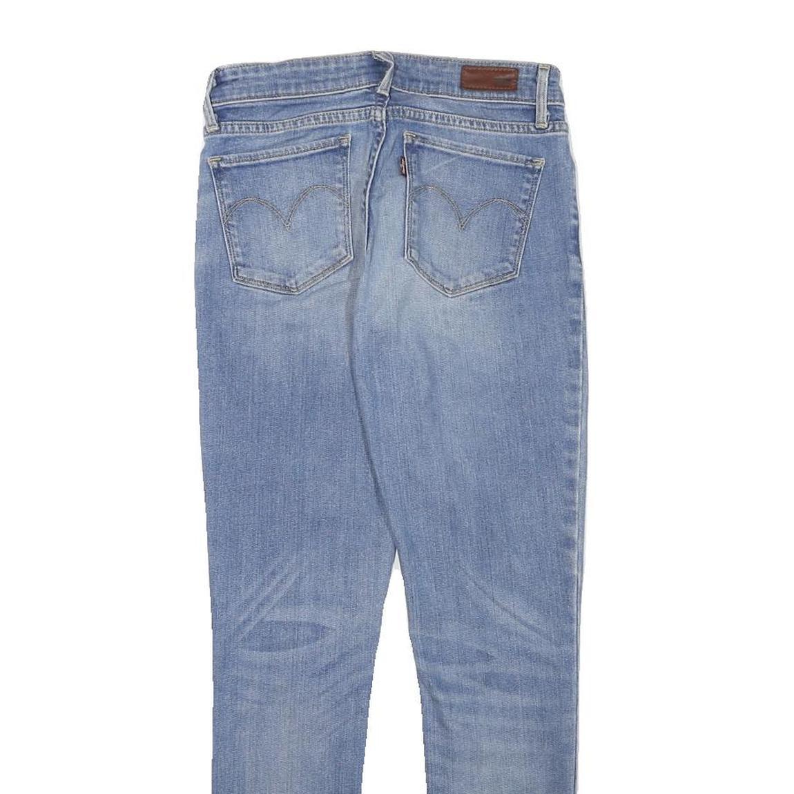 LEVI'S Womens Blue Slim Skinny Denim Light W24 L27 Cotton Blend Zip Jeans