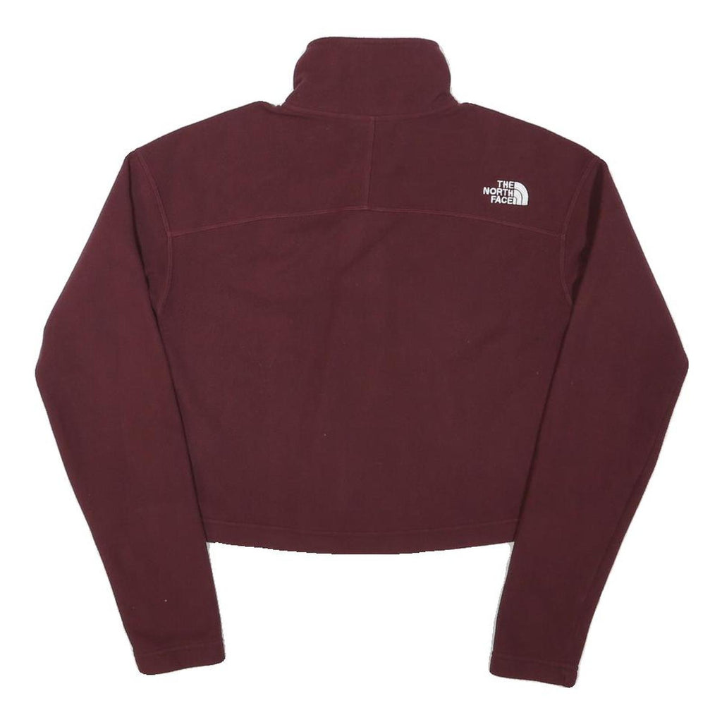 THE NORTH FACE Womens Maroon Jacket XS Polyester Blend Plain Zip Outdoor