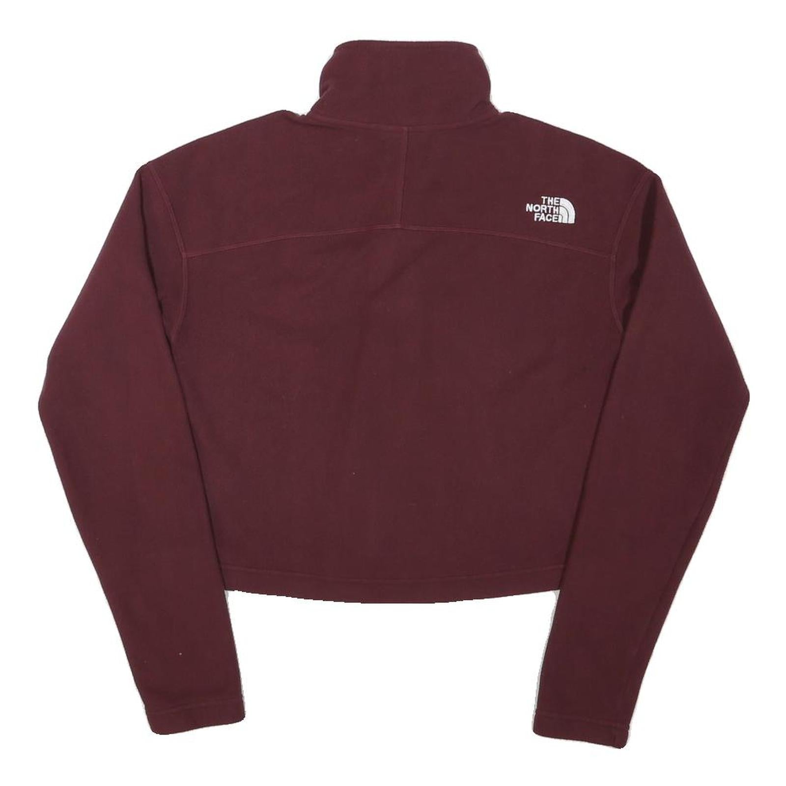 THE NORTH FACE Womens Maroon Jacket XS Polyester Blend Plain Zip Outdoor