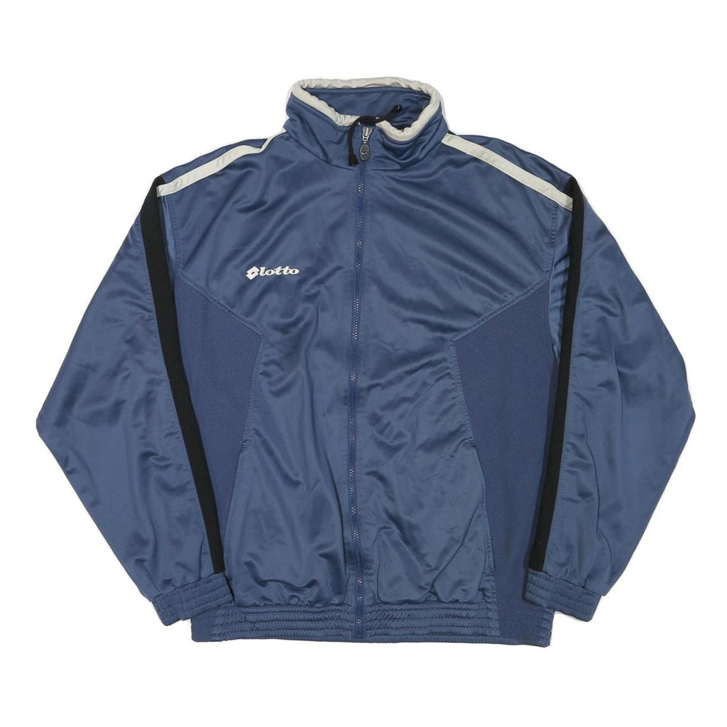 LOTTO Mens Blue & Cream Zip Jacket XL Polyester Blend Sports Casual Trackwear