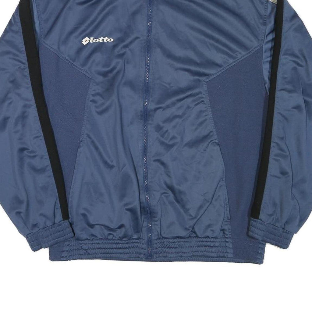 LOTTO Mens Blue & Cream Zip Jacket XL Polyester Blend Sports Casual Trackwear
