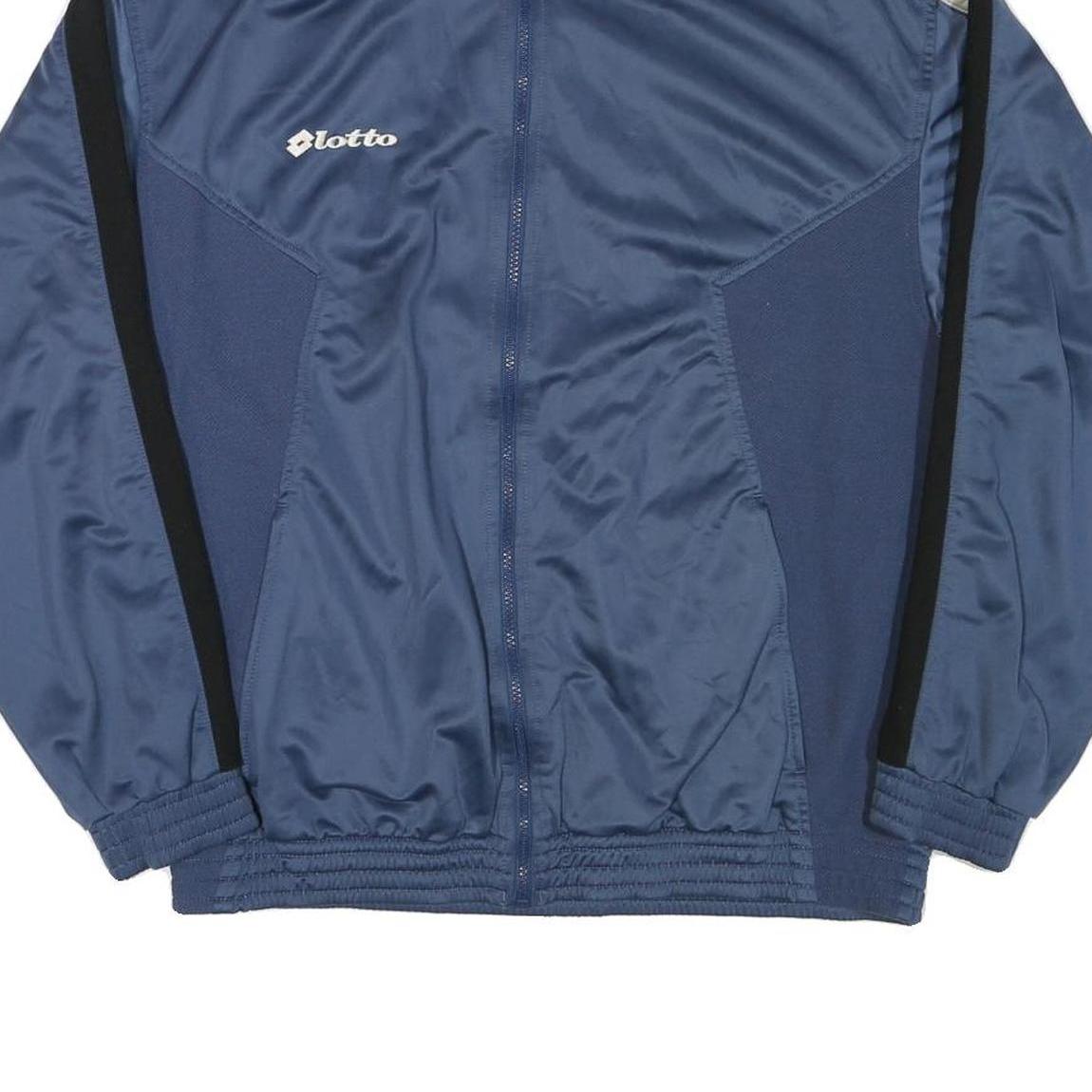 LOTTO Mens Blue & Cream Zip Jacket XL Polyester Blend Sports Casual Trackwear