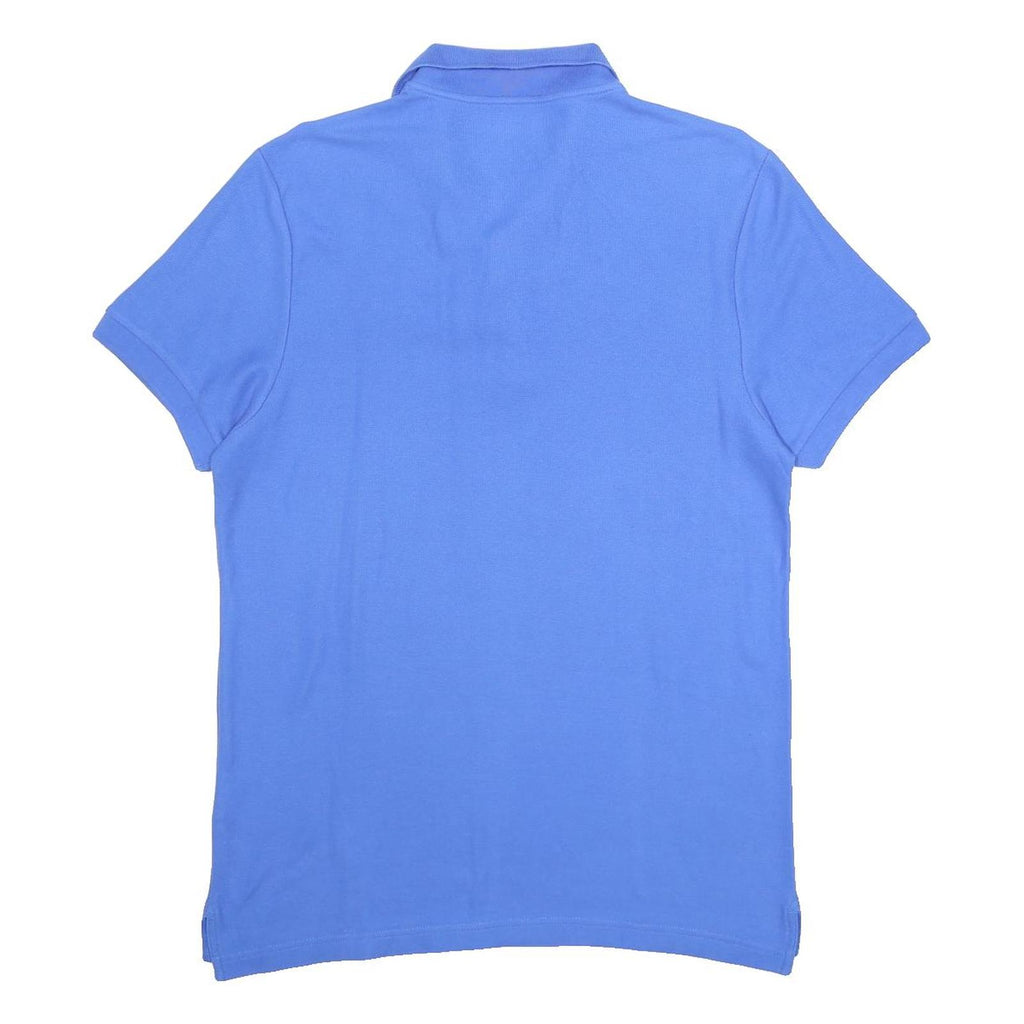 NIKE Mens Blue Short Sleeve Plain Polo Shirt M Cotton Sports Casual Top